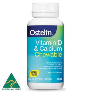 오스텔린비타민D &amp;칼슘60츄어블타블렛 OSTELIN VITAMIN D &amp; CALCIUM 60TABS Chewable