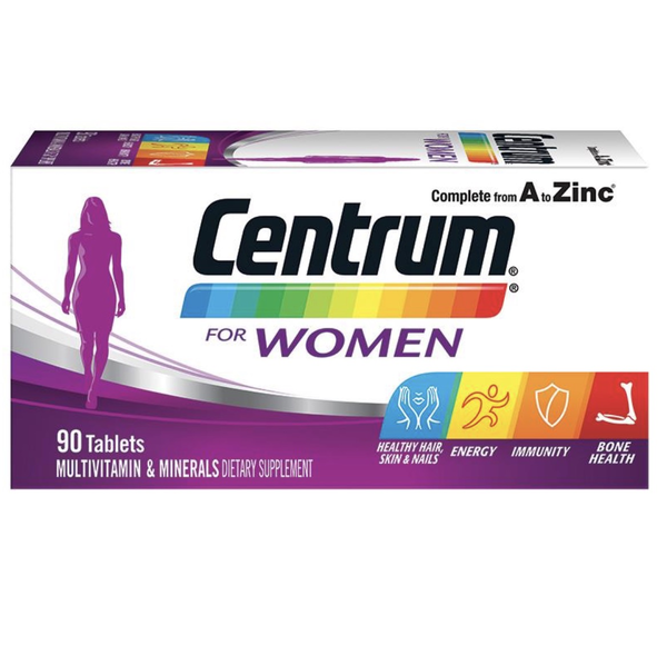 센트룸 포우먼 여성 종합비타민 90정 Centrum For Women 90 Tablets