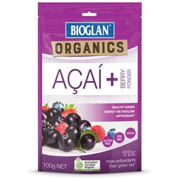 바이오글란 Bioglan Superfoods Acai + Berry Powder 100g