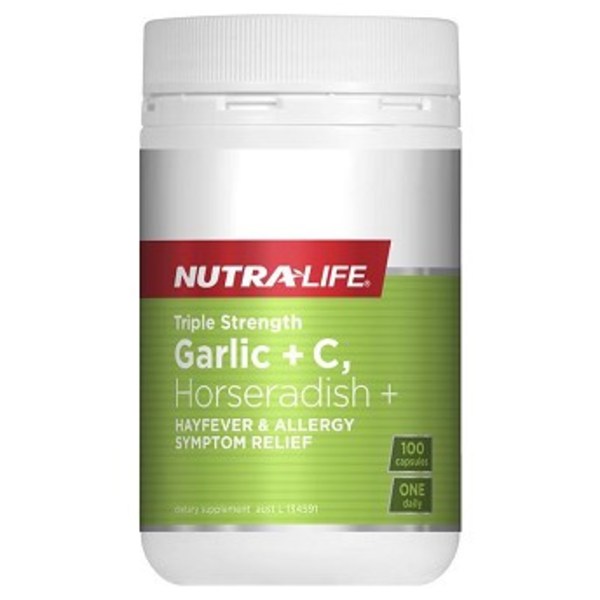 뉴트라라이프 세배함량 갈릭 + C + 호스래디시 100정 Nutra-Life Triple Strength Garlic + C + Horseradish 100 Capsules