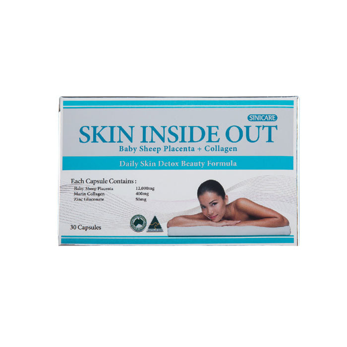 시니케어 스킨 인사이드 아웃 30캡슐(양태반+마린콜라겐+아연) SINI CARE Skin Inside Out 30Capsules