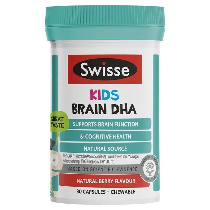 스위스 키즈 브레인 DHA 30 정 Swisse Kids Brain DHA 30 Capsules