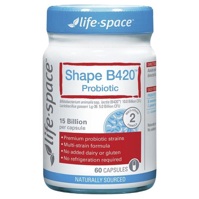 라이프스페이스 쉐입 B420 프로바이오틱 60 정 Life Space Shape B420 Probiotic 60 Capsules