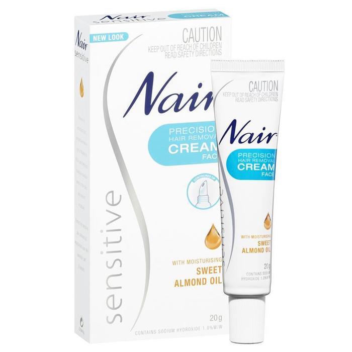 Nair 프리시즌 페이셜 헤어 리무버 크림 센시티브 20g, Nair Precision Facial Hair Remover Cream Sensitive 20g