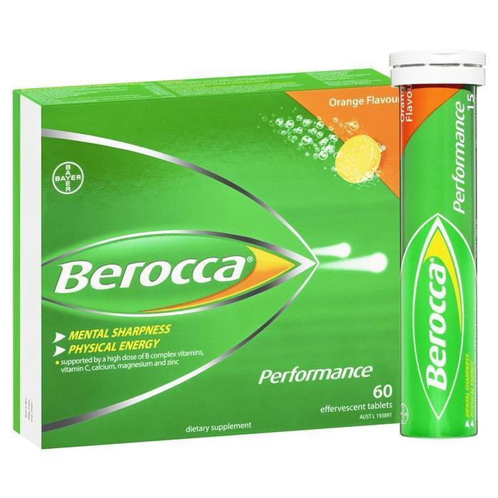 베로카 에너지 비타민 오렌지 기포성타블렛 60 팩 특별 사이즈 Berocca Energy Vitamin Orange Effervescent Tablets 60 pack Exclusive Size