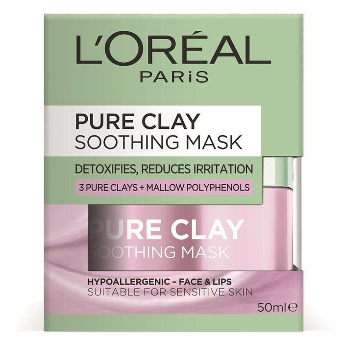 로레알 파리 퓨어 클레이 서딩 페이스 마스크 50ml, LOreal Paris Pure Clay Soothing Face Mask 50ml