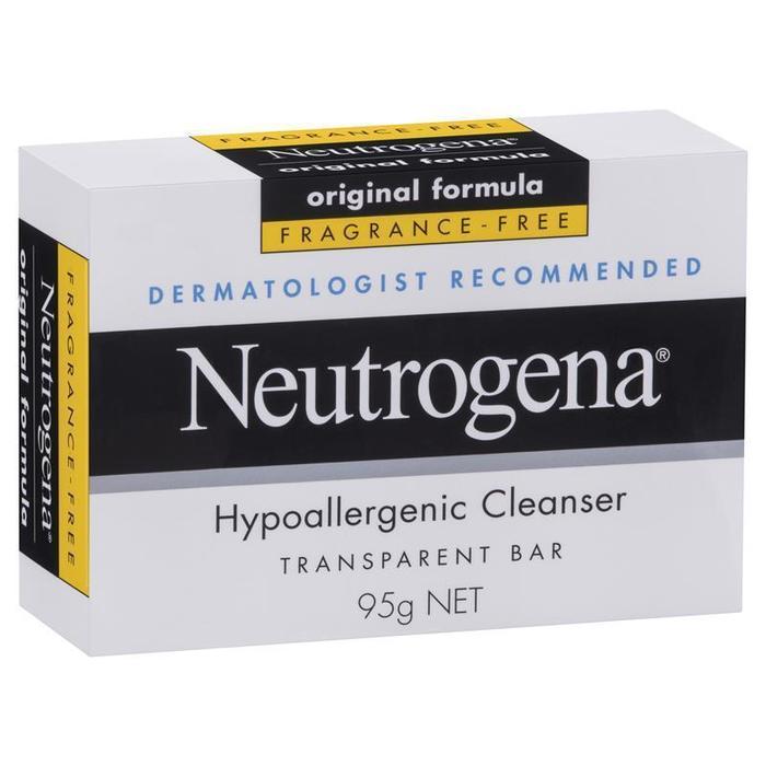 뉴트로지나 저자극 클렌저 트렌스페런트 바 95g, Neutrogena Hypoallergenic Cleanser Transparent Bar 95g