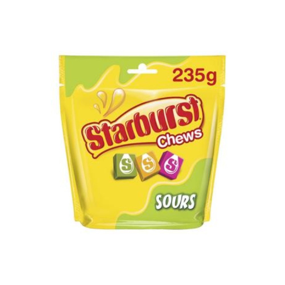 스타버스트 사워 라즈베리 츄 235g, Starburst Sour Raspberry Chews 235g