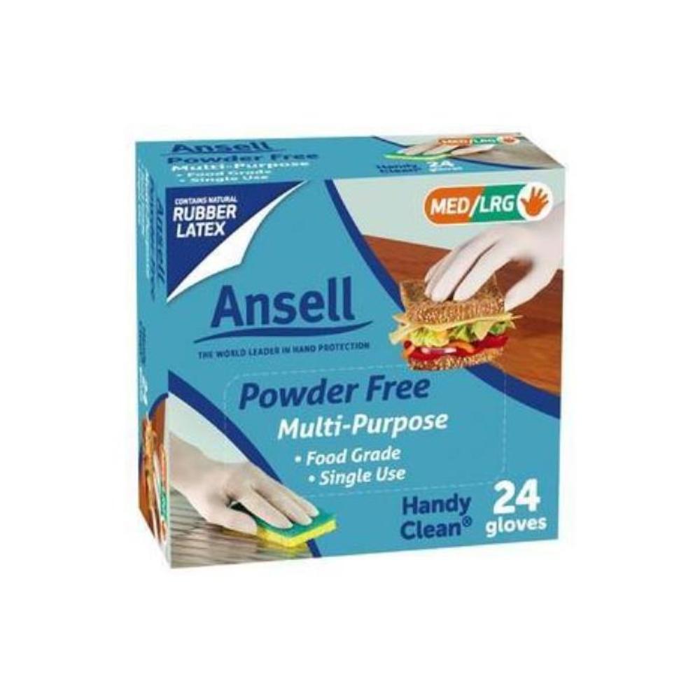 Ansell Handy Clean Disposable Latex Gloves 24 pack
