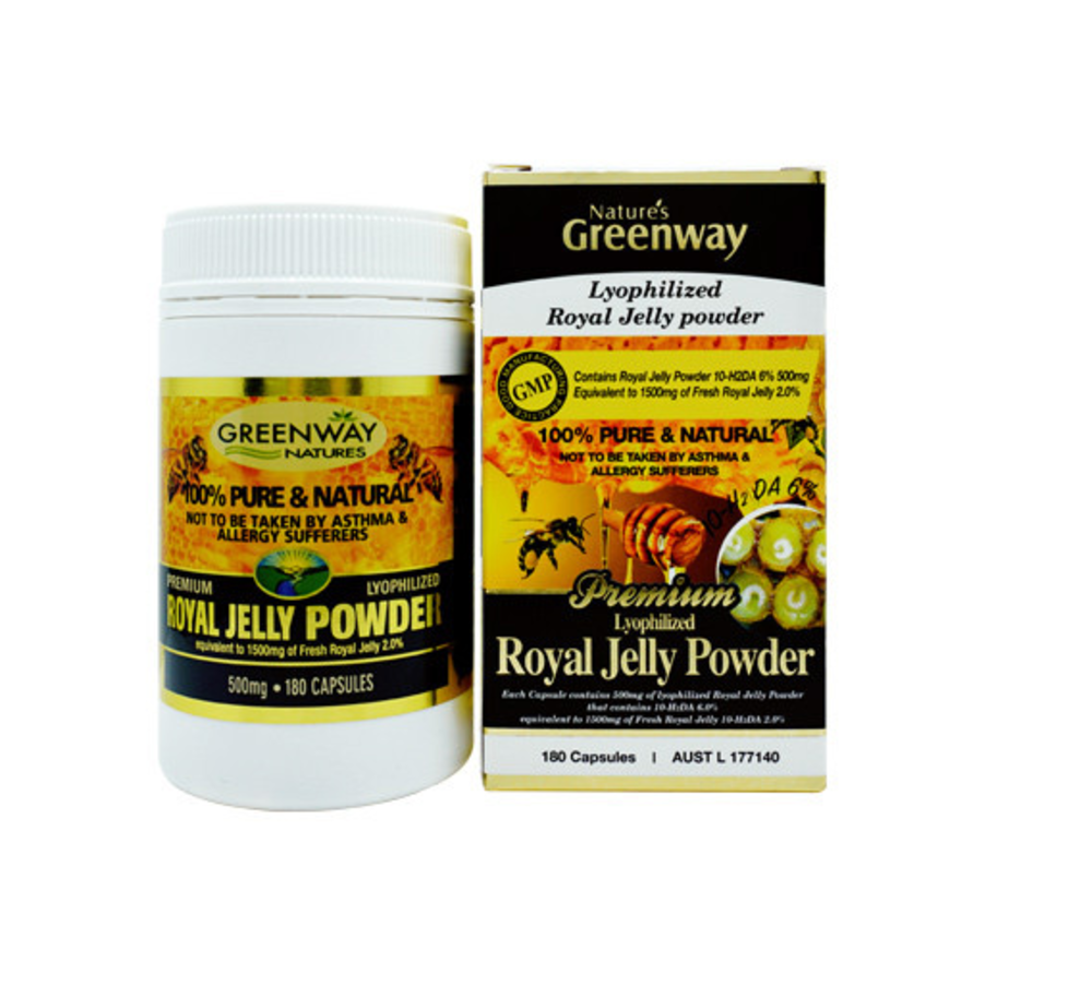 네이쳐스그린웨이 로얄젤리 파우더 500mg 180정 Natures Greenway Premium Royal Jelly Powder