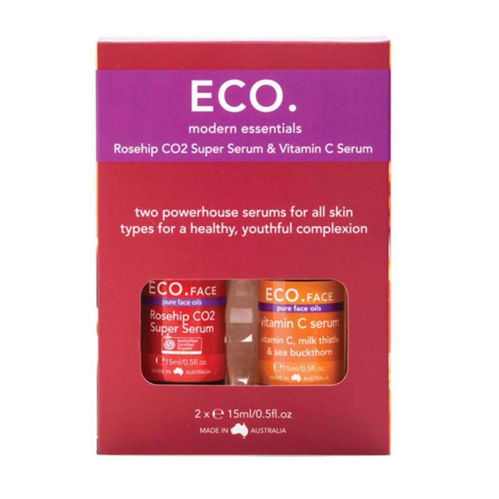 에코 모던 에센셜 페이스 세럼 듀오 로즈힙 and 비타민 C 30ml x팩, Eco Modern Essentials Face Serum Duo Rosehip and Vitamin C 30ml x 2 Pack