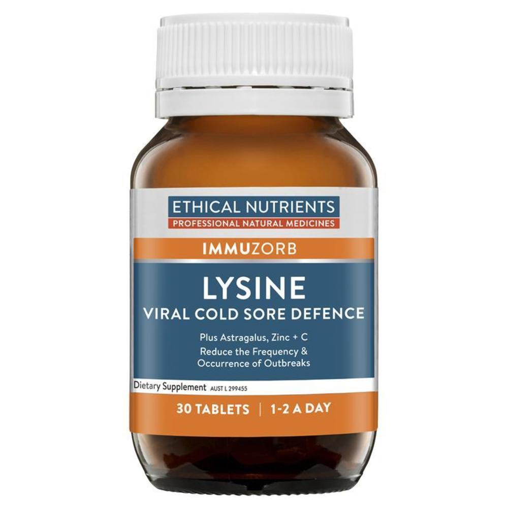 에티컬뉴트리언트 라이신 바이럴 콜드 소어 디펜스 30타블렛 Ethical Nutrients Lysine Viral Cold Sore Defence 30 Tablets