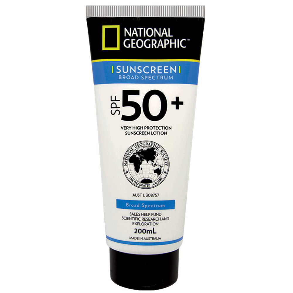 내셔널 지오그라픽 SPF 50+ 썬크림 로션 200ML 튜브, National Geographic SPF 50+ Sunscreen Lotion 200ml Tube