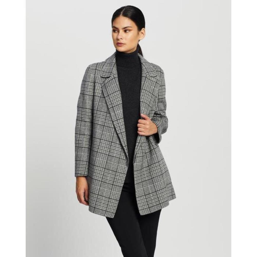 Theory Clairene Multi Check Coat TH185AA95YLC