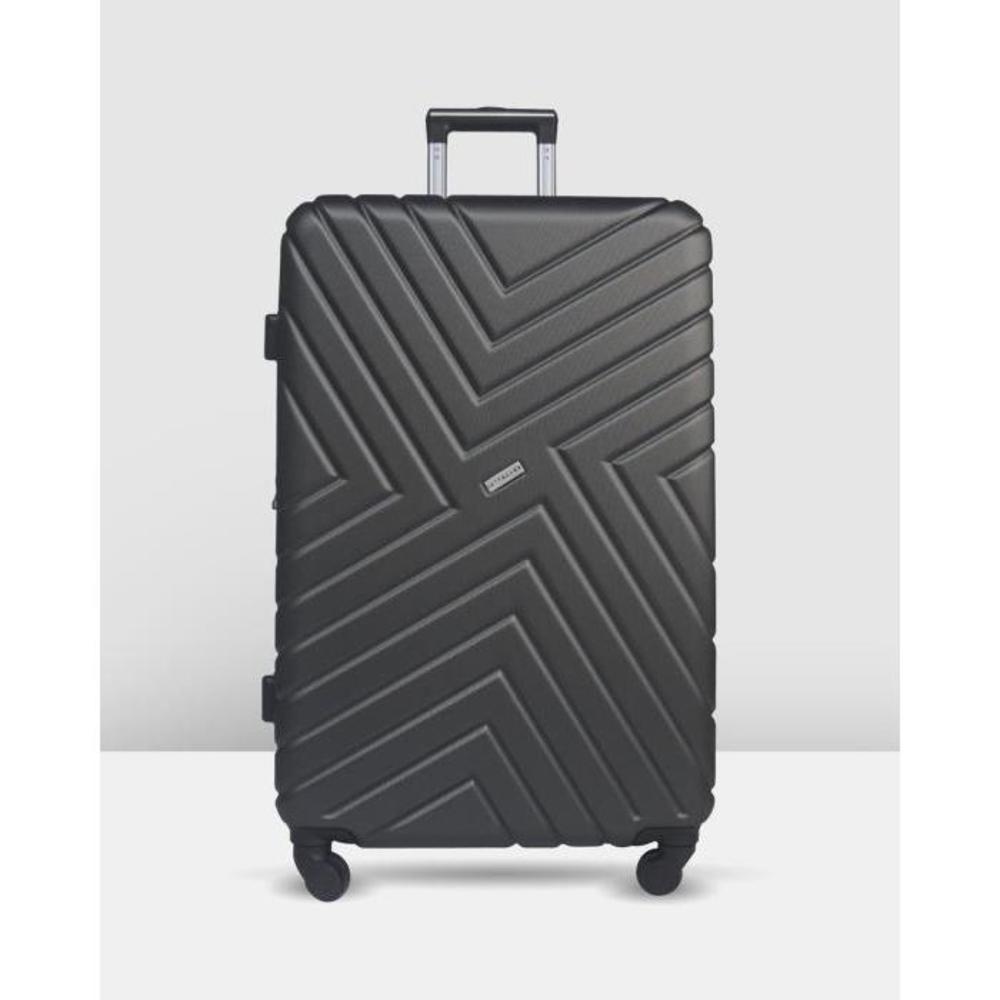 JETT BLACK Silver Maze Large Suitcase JE237AC10STD