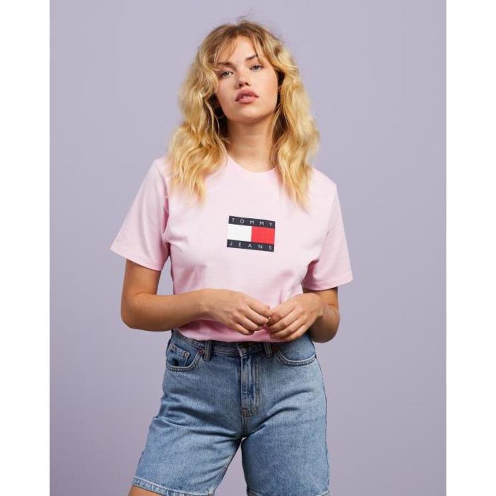 Tommy Jeans TJW Tommy Flag Short Sleeve Tee TO554AA90HZL