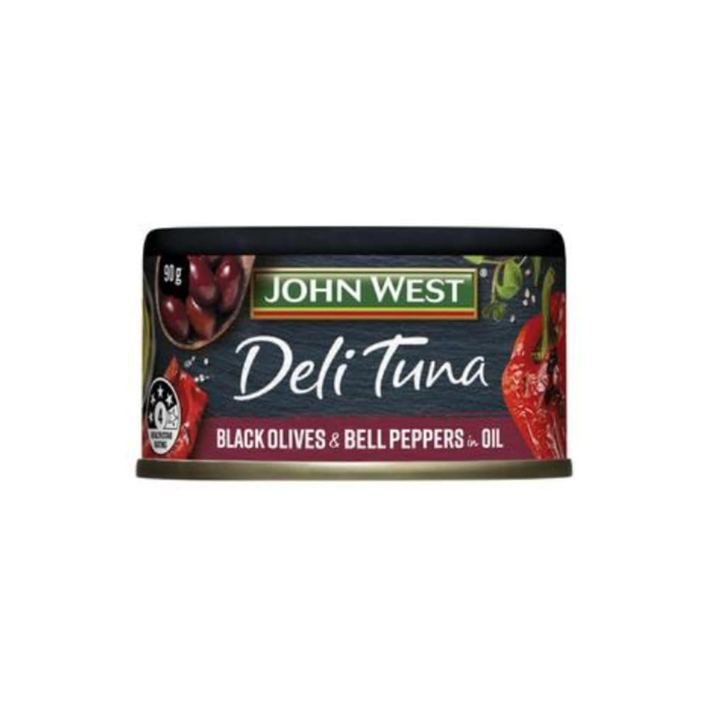 존 웨스트 블랙 올리브 &amp; 벨 페퍼스 인 오일 델리 튜나 90g, John West Black Olives &amp; Bell Peppers In Oil Deli Tuna 90g