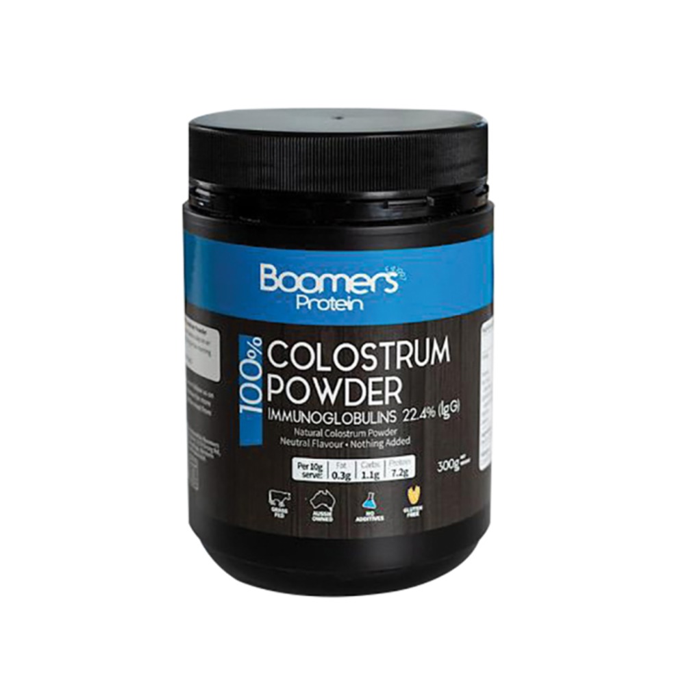 부머스 초유 파우더 (이뮤노글로뷸린)IgG) 300g, Boomers 100% Colostrum Powder (Immunoglobulins 25% IgG) 300g