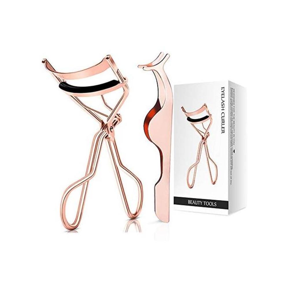 Professional Eyelash Curler with Silicone Pressure Refill Pads, False Eyelashes Extension Tweezers, Fits All Eye Shapes-No Pinching,Get Charming Curled Eyelashes, Fits All Eye Shap B07ZB5RNNR