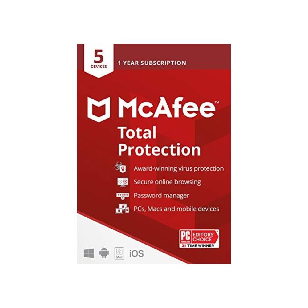 McAfee Total Protection 5 Device [Activation Card by Mail] B07C65YB6Y