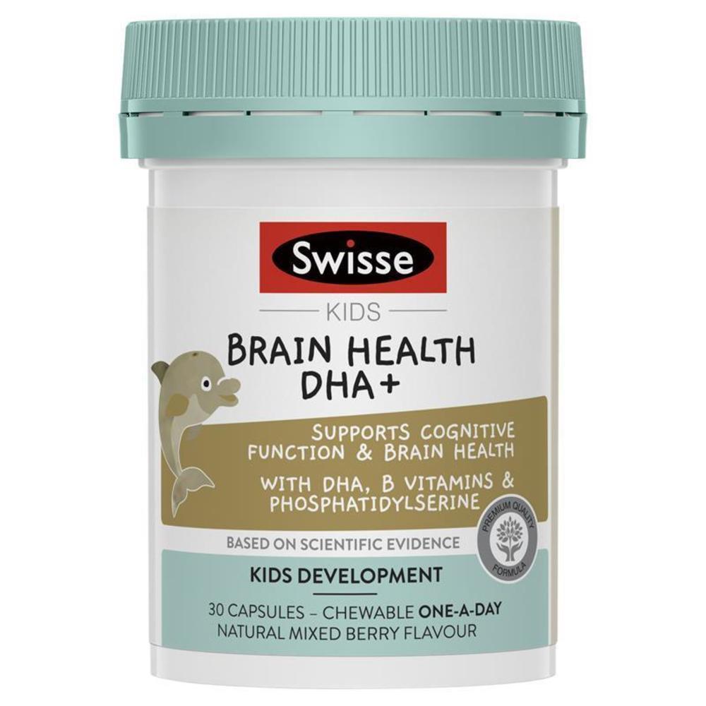 스위스 키즈 브레인 헬스 DHA + 30 정 Swisse Kids Brain Health DHA + 30 Capules