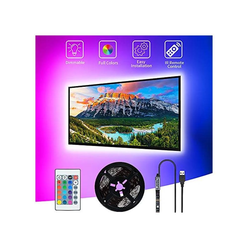 SHOPLED TV LED Backlight, 9.8ft USB Powered RGB Strip Lights Kit for 40-60 inch TVs, Monitor Backlight Lighting Kit for HDTV Desktop PC B086PCH23W