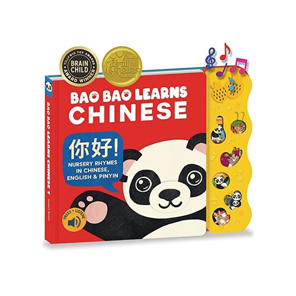 Bao Bao Learns Chinese Learn Mandarin Chinese with Our Music Book of Nursery Rhymes for Toddlers &amp; Babies; Bilingual Baby Book with Pinyin; Interactive Musical Toy for Learning Chi 0692164308
