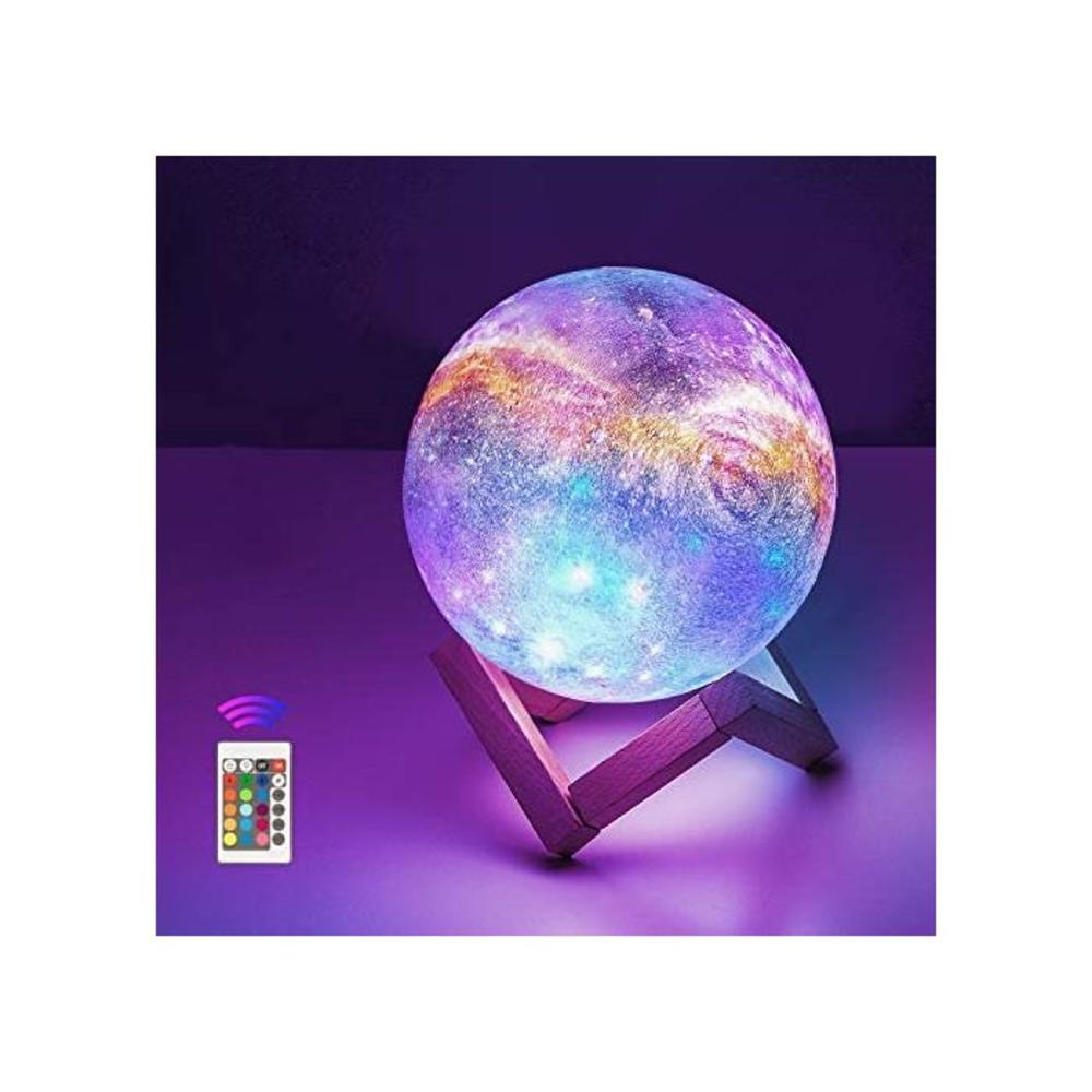 OxyLED Moon Lamp, 16 Colors 4.7 Inch 3D Print LED Galaxy Moon Light Dimmable with Stand Remote Touch Tap Control and USB Rechargeable, Night Lights for Kids Lover Friends Birthday B08D9M3LFQ