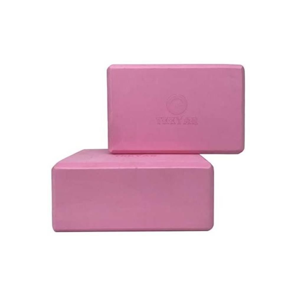 Yoga Block Set - Set of 2 Sturdy Odourless Premium Eco Foam Exercise Block(Yoga Brick) 3 Inch(High Density) or 4 Inch(Medium Density), 2 Year Warranty B078Q1HQZ5