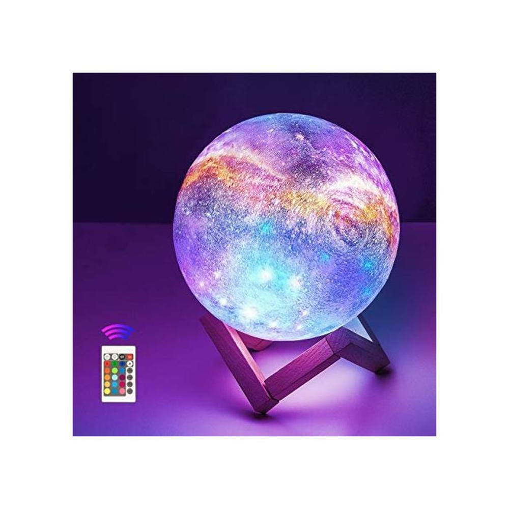 OxyLED Moon Lamp, 16 Colors 5.9 Inch 3D Print LED Galaxy Moon Light Dimmable with Stand Remote Touch Tap Control and USB Rechargeable, Night Lights for Kids Lover Friends Birthday B08D9LR2C8