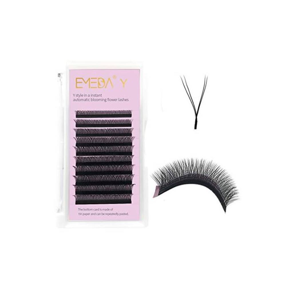 Y Shape Eyelash Extensions B Curl .07mm 8mm Single Length New Style Weave Rapid Blooming Individual Extension Eye Lashes 8 mm Profesional Soft Premade Volume Fans for Supplies by E B07TB6TY9Y