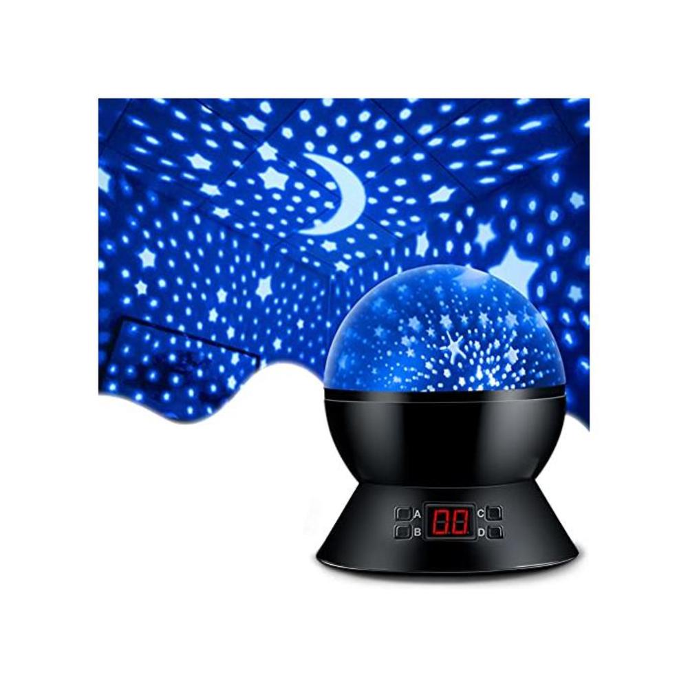 MOKOQI Star Projector Night Lights for Kids With Timer, Gifts for 1 - 14 Year Old Girl and Boy, Room Lights for Kids Glow in The Dark Stars and Moon Make Child Sleep Peacefully and B01KPQIB54