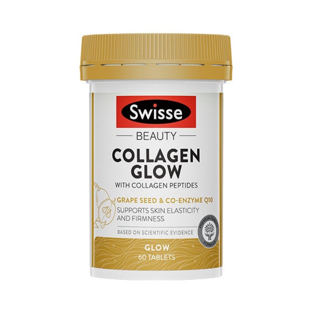 스위스 울티부스트 콜라겐 글로우 윗 콜라겐 펩타이드 60타블렛  Swisse Ultiboost Collagen Glow With Collagen Peptides 60 Tablets