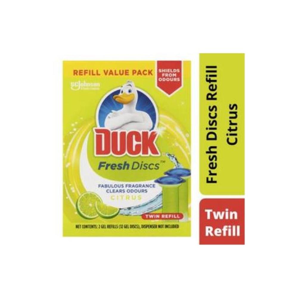 Duck Lime Zest Protection Plus Toilet Rim Block Refill 2 pack 72mL