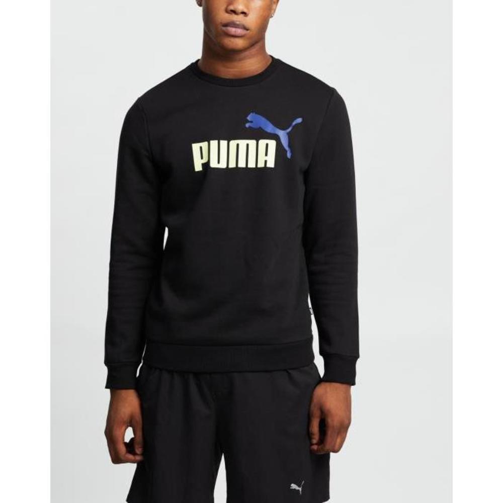 Puma Essentials+ Two-Tone Big Logo Sweater PU462SA03SRK