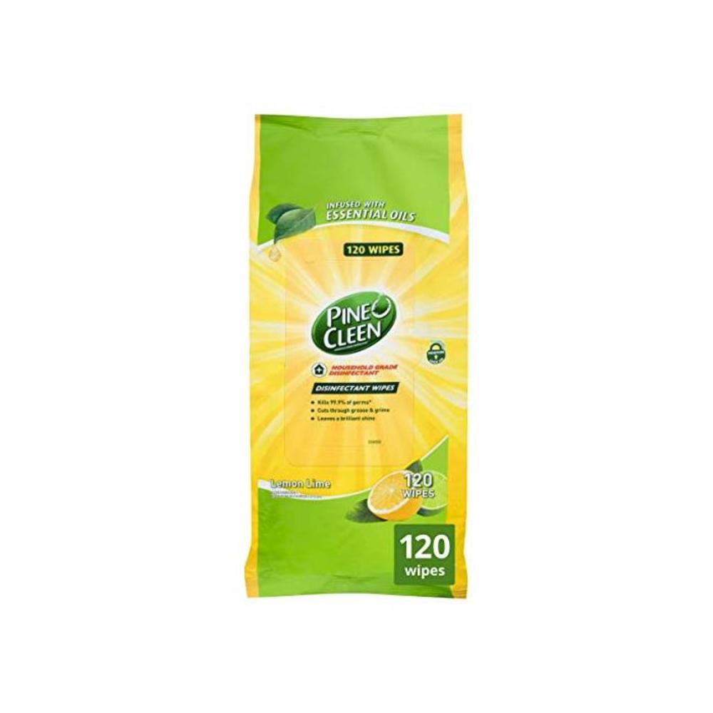 Pine O Cleen Disinfectant Surface Wipes, Lemon Lime Burst, 120 Wipes B077BR4D9G