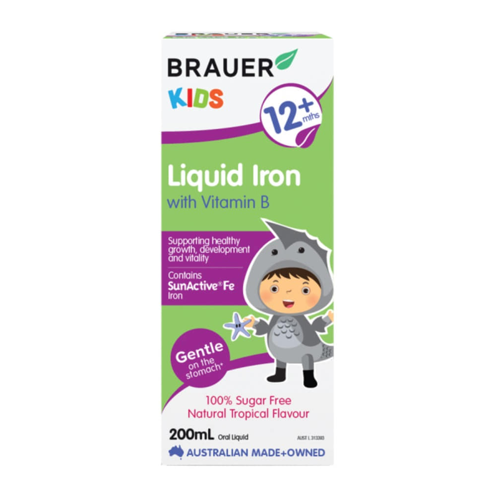 브라우어 키즈 아이너 윗 비타민 B 리퀴드 200ML, Brauer Kids Iron with Vitamin B Liquid 200ml