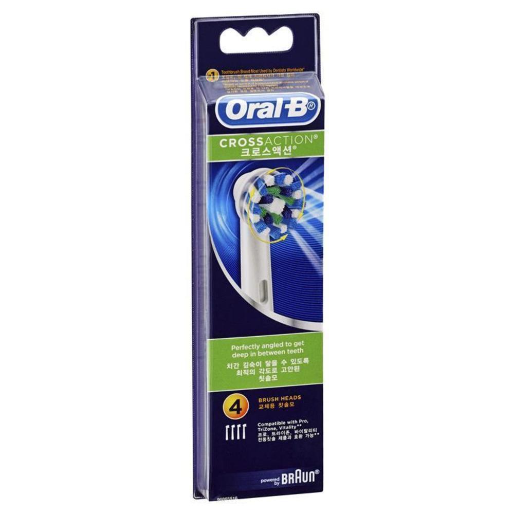 Oral B CrossAction Electric Toothbrush Heads Refill 4 pack