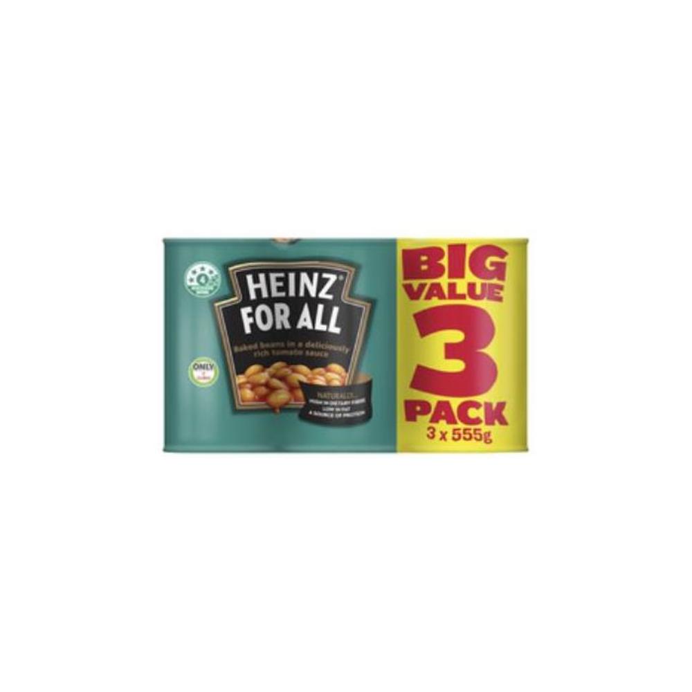 Heinz Baked Beans In a Deliciously Rich Tomato Sauce 3 Pack 555g