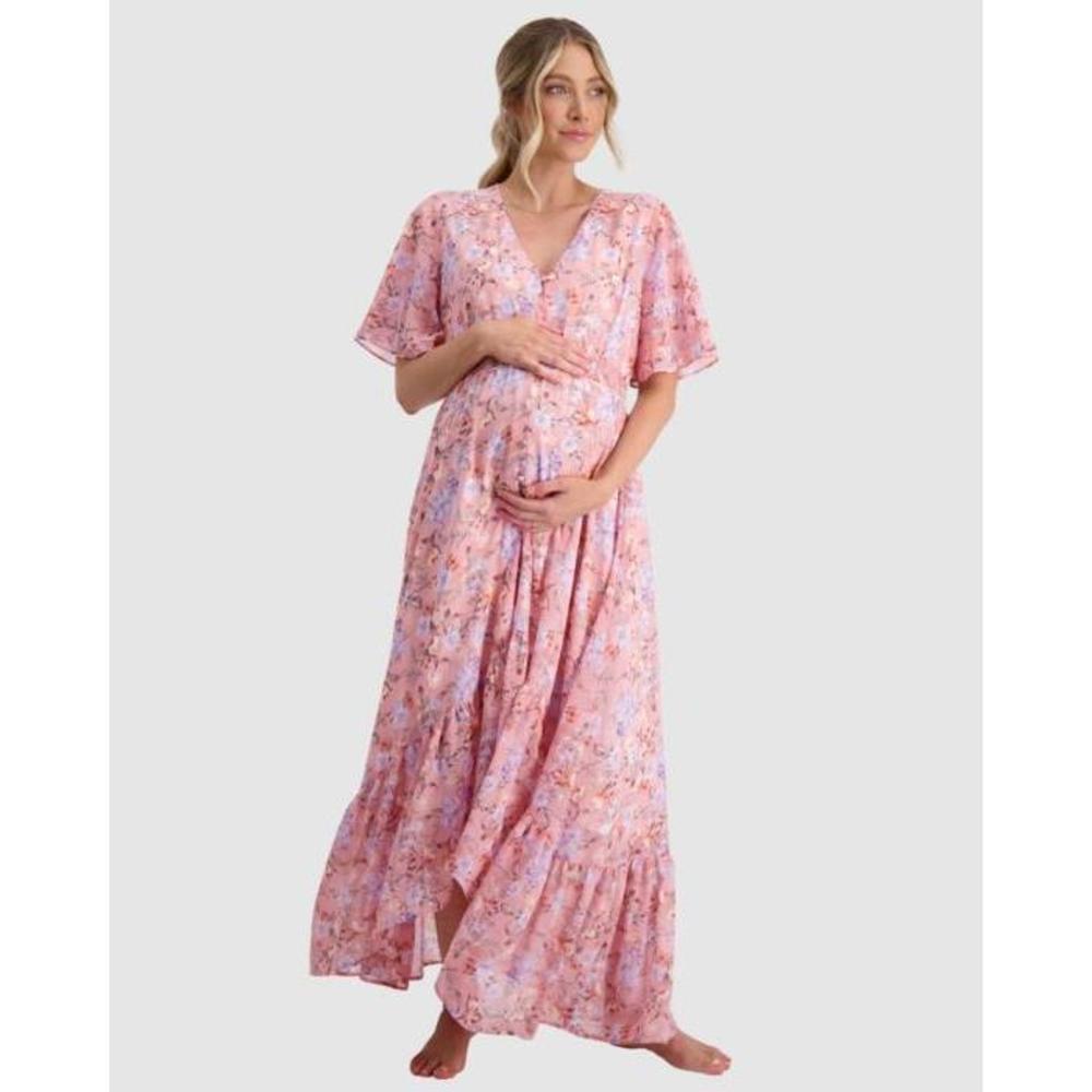 Maive &amp; Bo The Wanderer Floral Chiffon Maternity Gown MA893AA65UCK