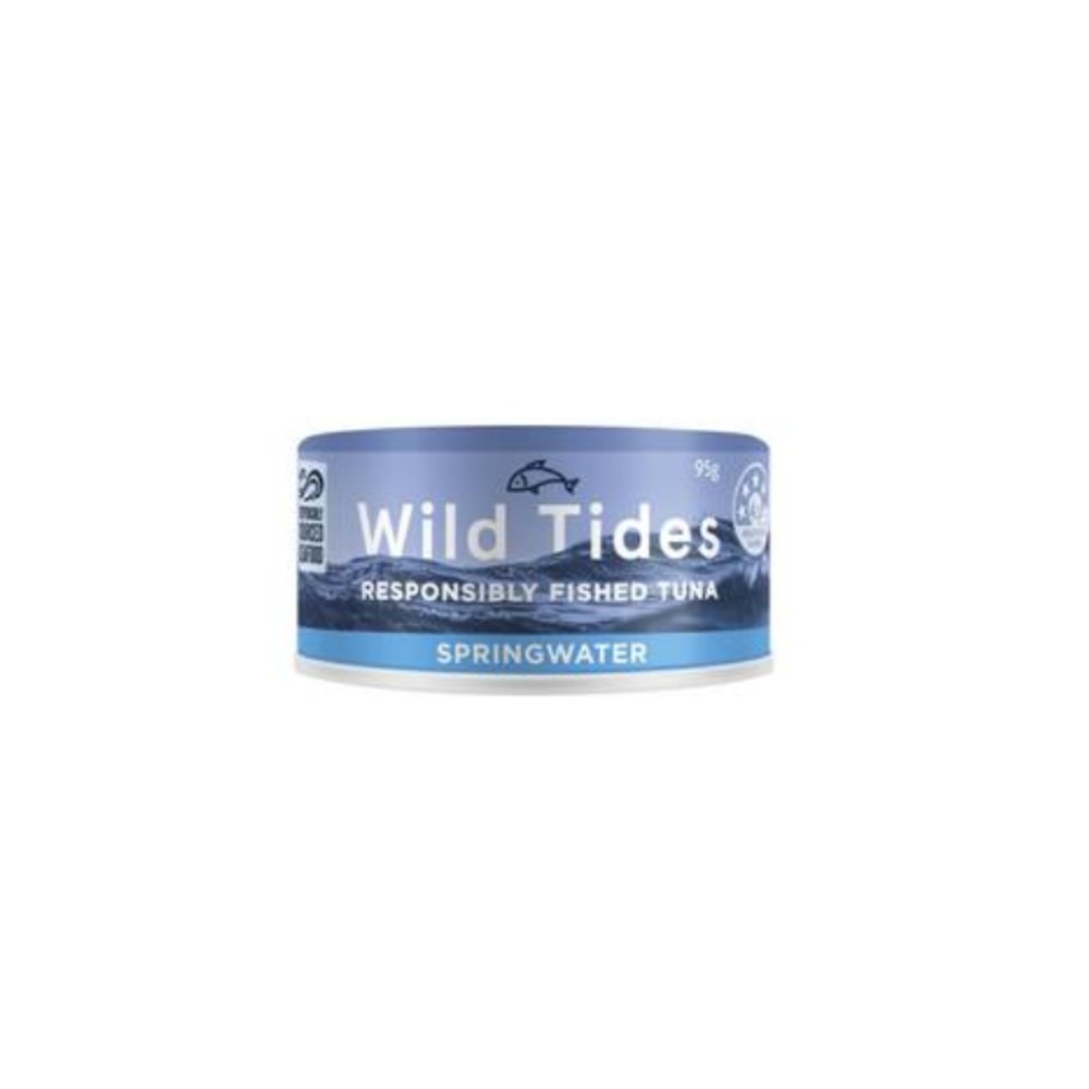 와일드 타이드즈 스프링워터 피쉬드 튜나 95g, Wild Tides Springwater Fished Tuna 95g