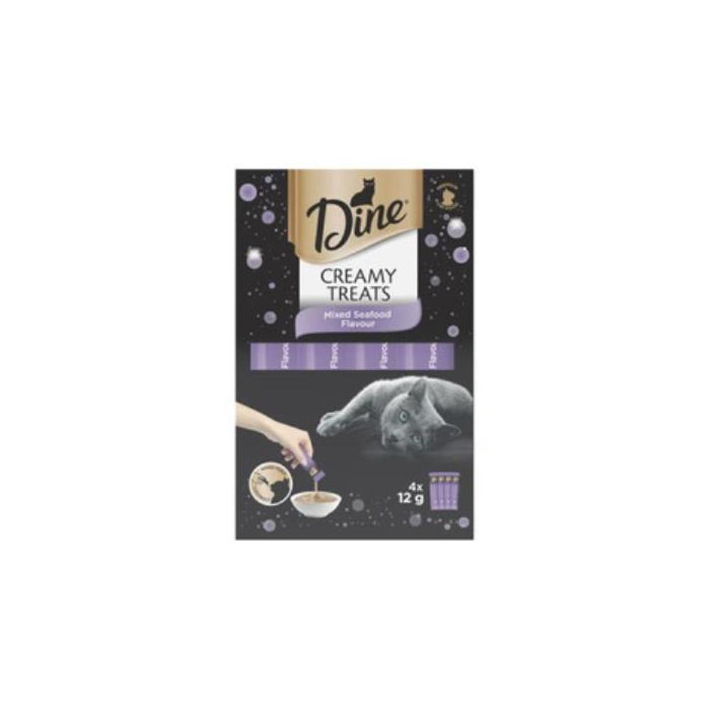 Dine Creamy Treats Cat Food Mixed Seafood 4 pack 3775530P