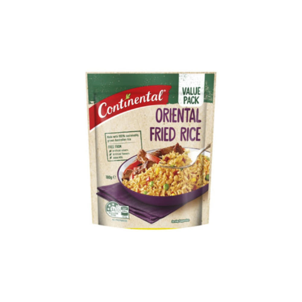콘티넨탈 밸류 팩 오리엔탈 프라이드 라이드 서브 5 180g, Continental Value Pack Oriental Fried Rice Serves 5 180g