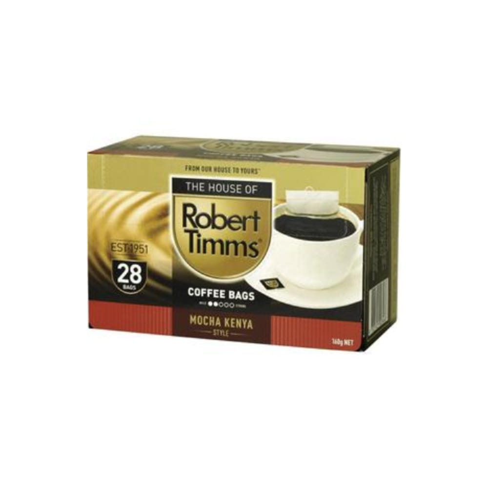로버트 팀스 모카 켄야 스타일 커피 배그 28 팩 160g, Robert Timms Mocha Kenya Style Coffee Bags 28 pack 160g