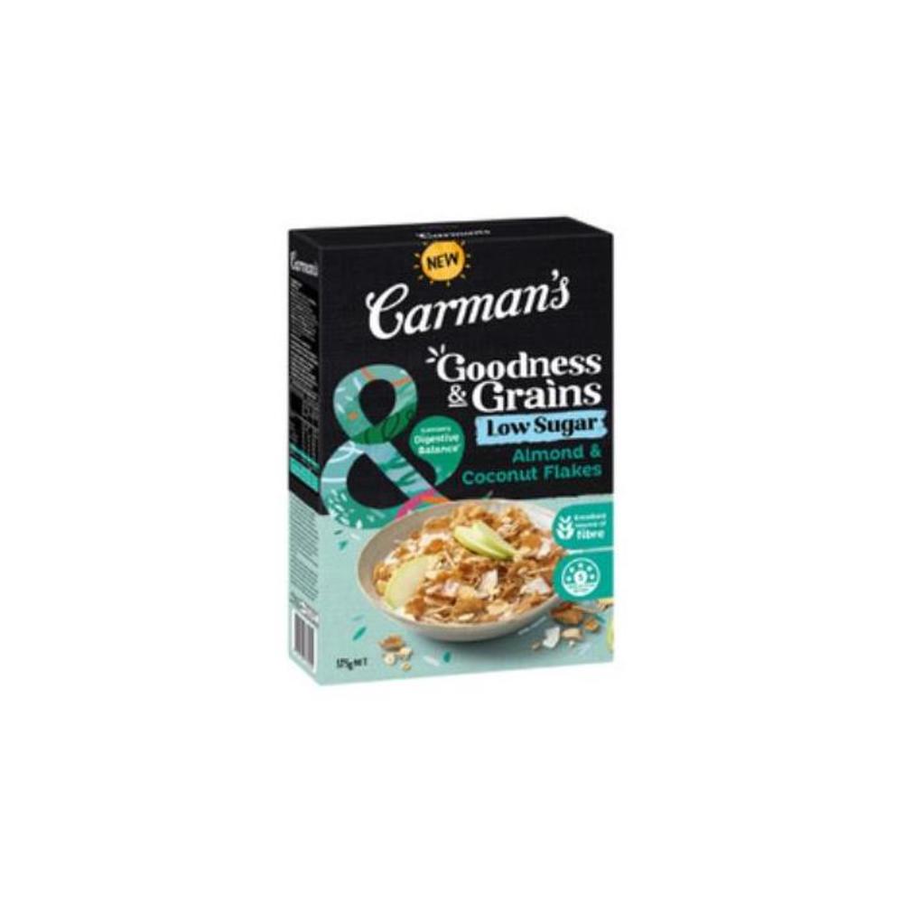 Carmans Goodness &amp; Grains Cereal Flakes Almond &amp; Coconut 375g