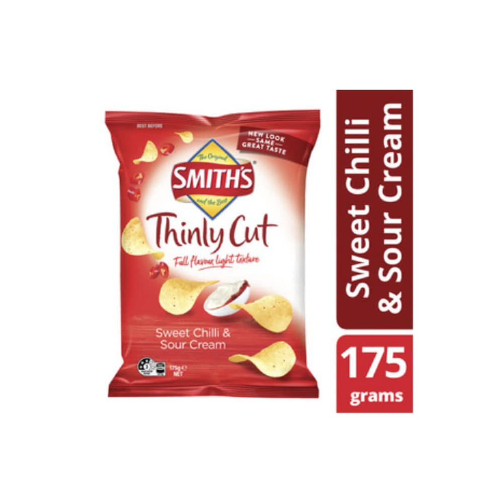 스미스 스윗 칠리 &amp; 사워 크림 띤리 컷 포테이토 칩 175g, Smiths Sweet Chilli &amp; Sour Cream Thinly Cut Potato Chips 175g