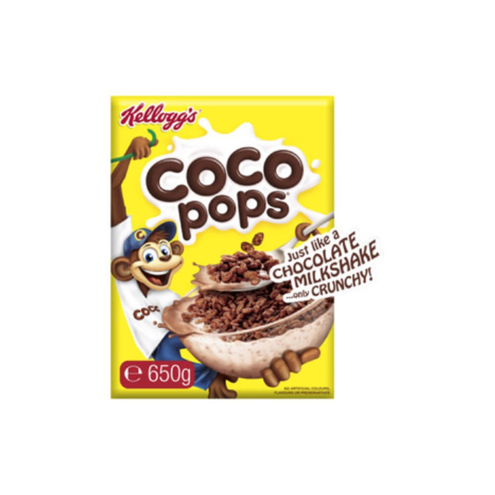 켈로그 코코 팝스 초코레티 브렉퍼스트 시리얼 650g, Kelloggs Coco Pops Chocolatey Breakfast Cereal 650g