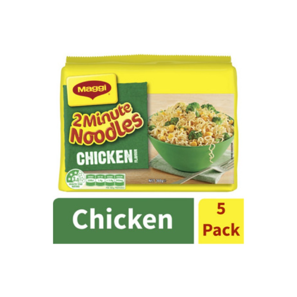 맥GI 2 미닛 치킨 누들스 360g 5 팩, Maggi 2 Minute Chicken Noodles 360g 5 pack