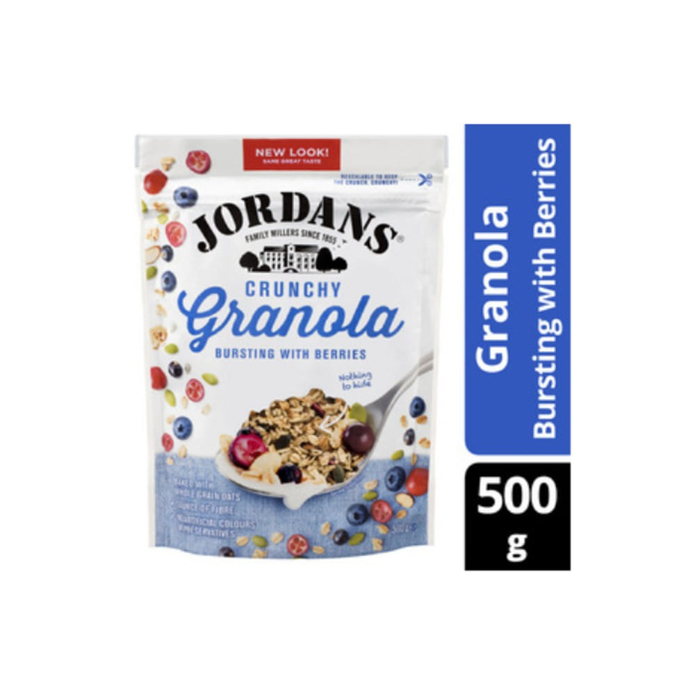조던스 크런치 오트 그라놀라 위드 베리 시리얼 500g, Jordans Crunchy Oat Granola With Berries Cereal 500g