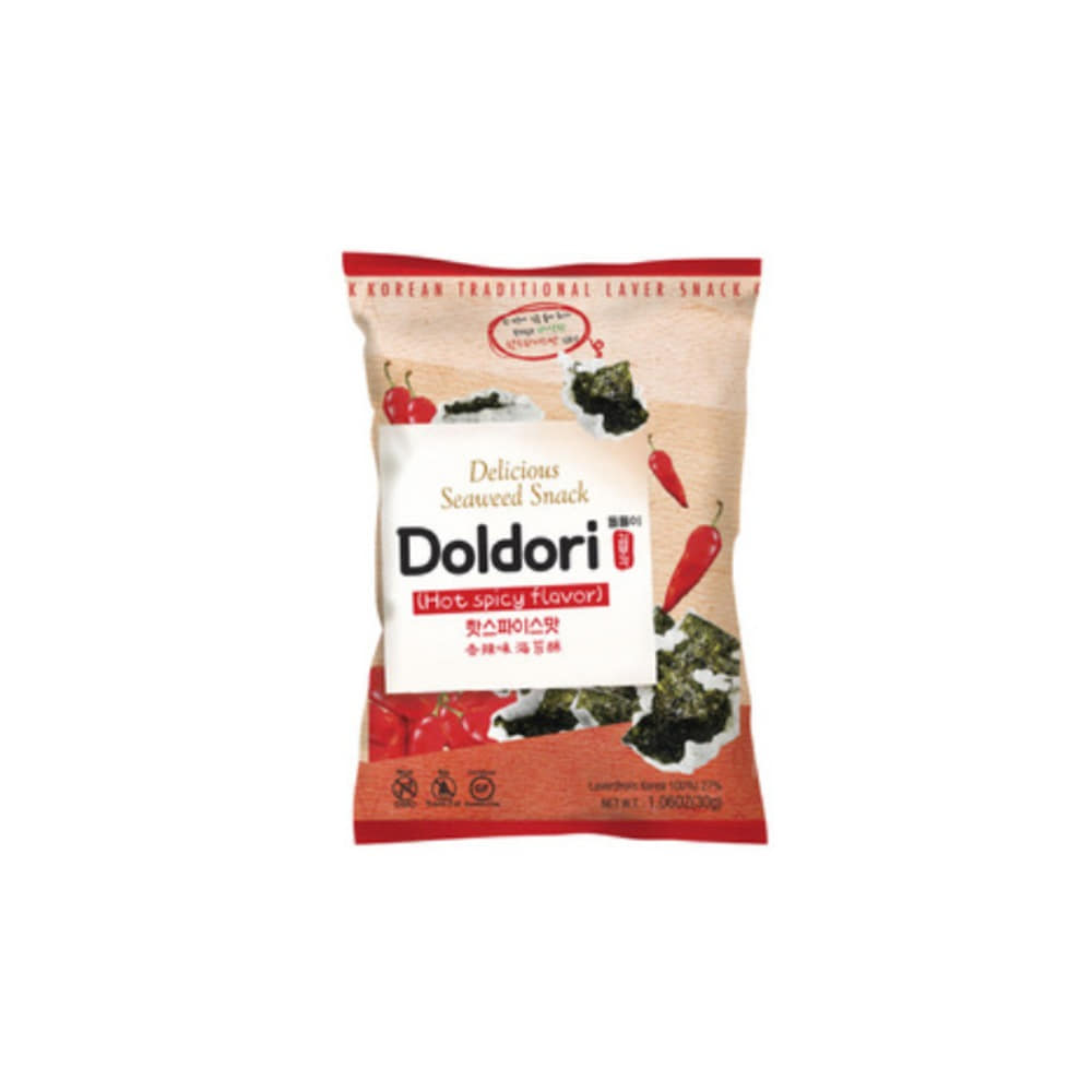 돌 로스티드 시위드 스낵 핫 &amp; 스파이시 30g, Doldori Roasted Seaweed Snack Hot &amp; Spicy 30g